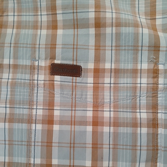 Carhartt Casual Button Down Short Sleeve Shirt Men's Size Large - Picture 3 of 5